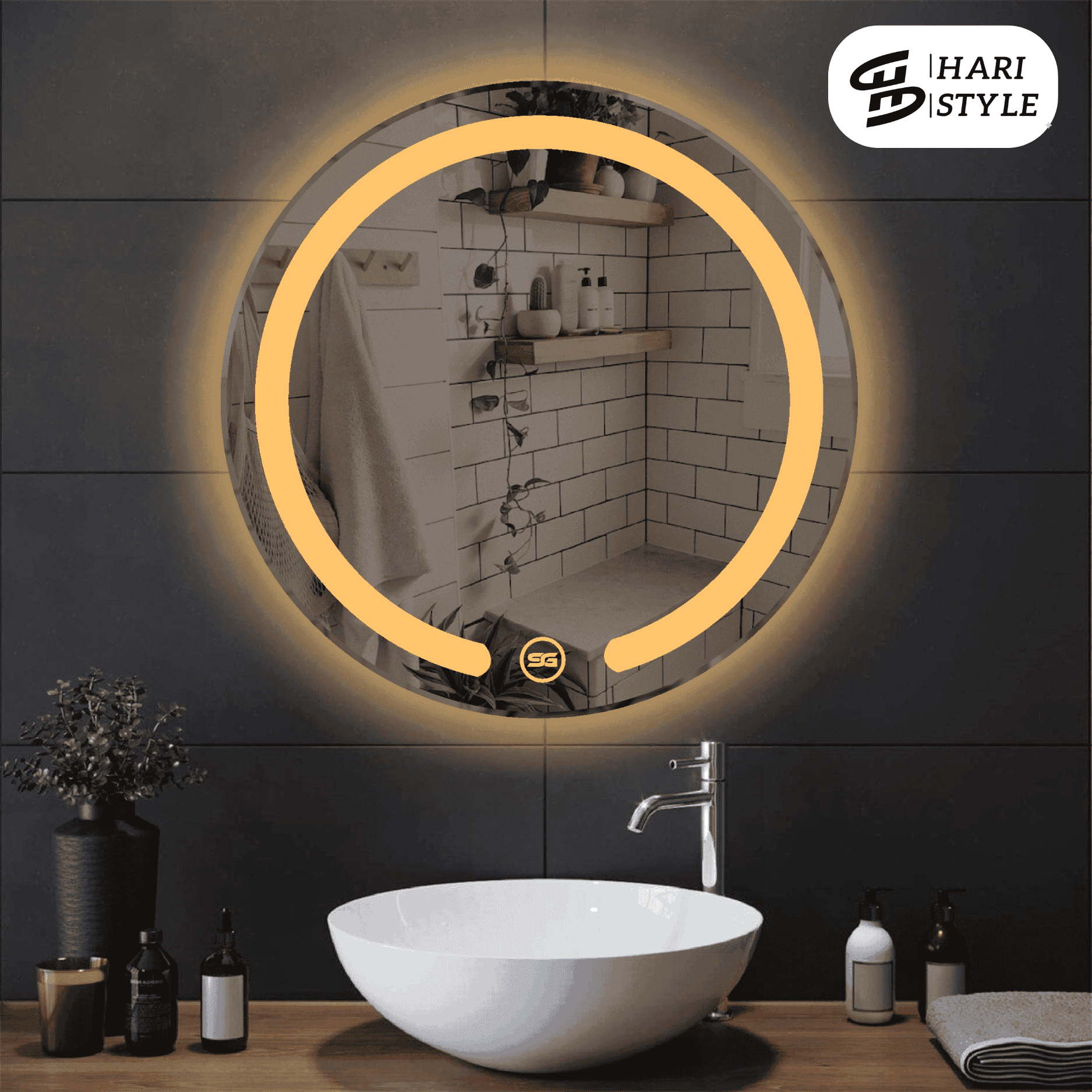 Gold mirror