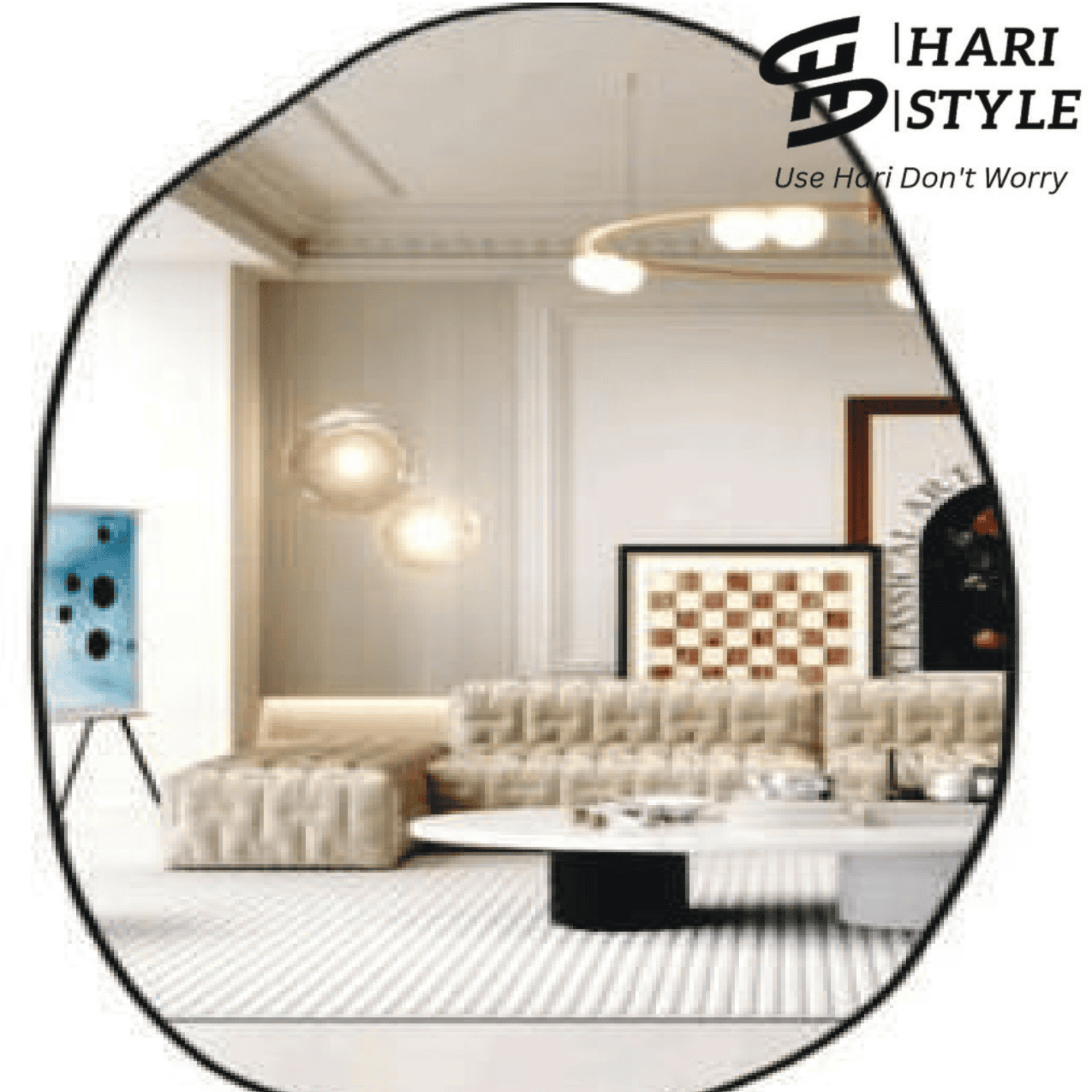 Aluminium Frame Customise Shape Mirror – round and oval options with premium aluminium frame