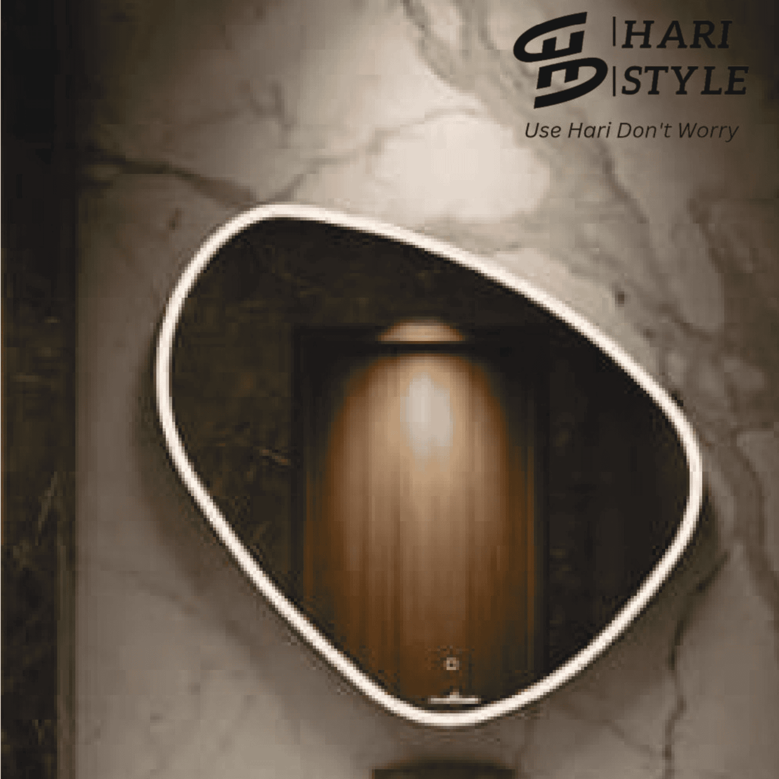 LED mirror with aluminium frame – close up of lighting