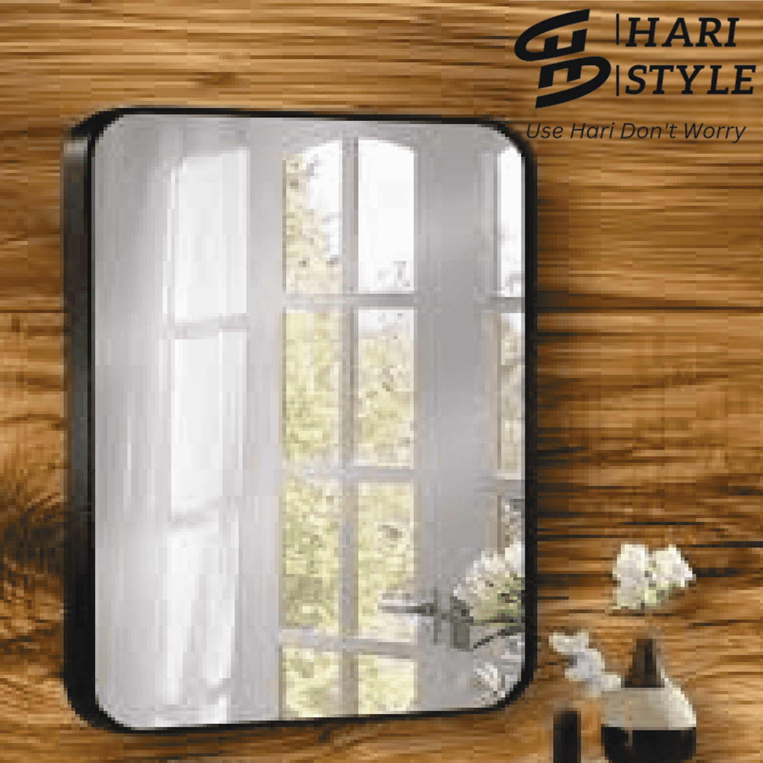 Aluminium mirror front view