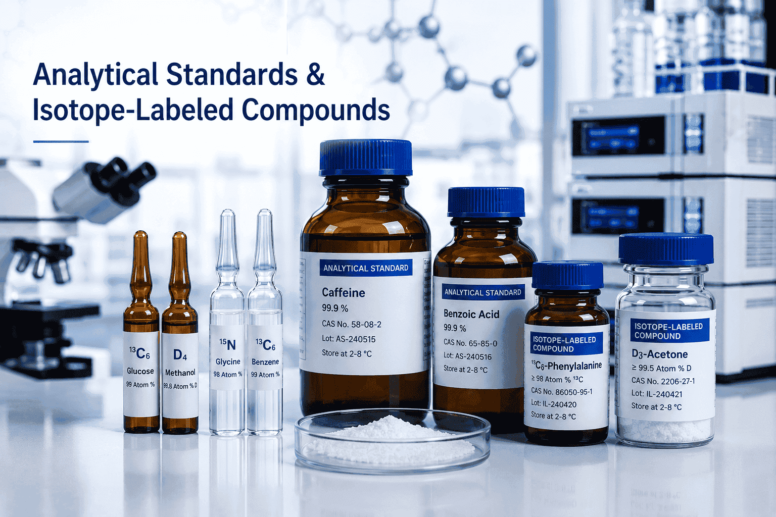 Certified Reference Materials vials and standards